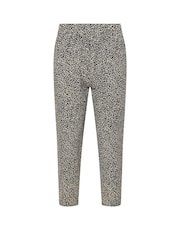 M&Co Black Petite Hareem Spot Print Trousers - Image 5 of 6
