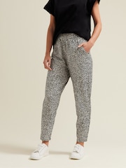 M&Co Black Petite Hareem Spot Print Trousers - Image 6 of 6