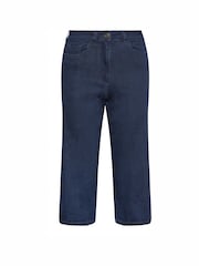M&Co Blue Petite Indigo Wide Leg Crop Trousers - Image 5 of 5