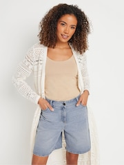 M&Co Blue Lightwash Bermuda Shorts - Image 1 of 6