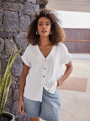 M&Co Blue Lightwash Bermuda Shorts - Image 5 of 6