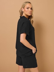 Long Tall Sally Black Linen Shorts - Image 2 of 6