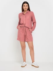 Long Tall Sally Pink Linen Shorts - Image 2 of 6