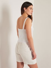 Long Tall Sally Natural Linen Shorts - Image 3 of 5
