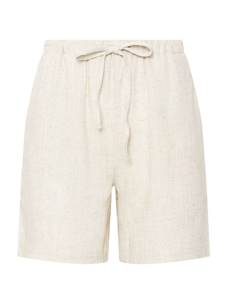 Long Tall Sally Natural Linen Shorts - Image 5 of 5 Long Tall Sally Natural Linen Shorts - Image 5 of 5