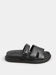 Yours Curve Black Extra-Wide Fit Touch Fasten Strap Sandals - Image 4 of 6