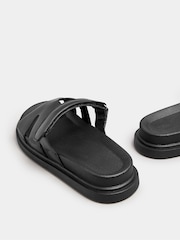 Yours Curve Black Extra-Wide Fit Touch Fasten Strap Sandals - Image 5 of 6