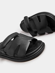 Yours Curve Black Extra-Wide Fit Touch Fasten Strap Sandals - Image 6 of 6
