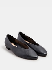 Preto - Long Tall Sally Low Block Almond Court Shoes - Imagem 3 de 6