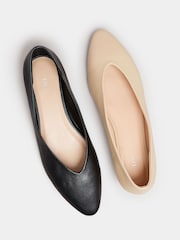 Preto - Long Tall Sally Low Block Almond Court Shoes - Imagem 6 de 6