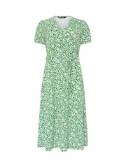M&Co Green Jersey Wrap Dress - Image 5 of 5