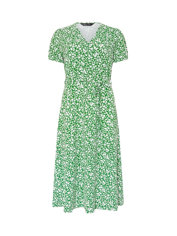 M&Co Green Jersey Wrap Dress - Image 5 of 5