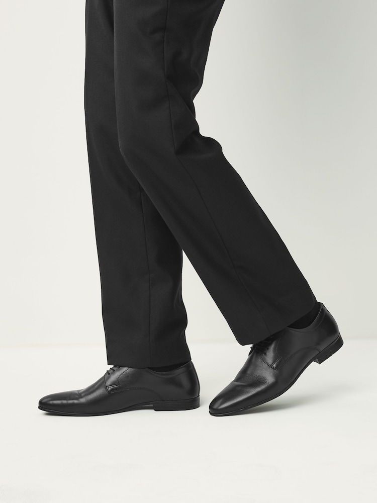 Black Slim Derby Shoes - Image 1 of 7