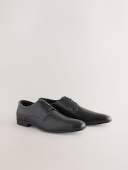 Black Slim Derby Shoes - Image 3 of 7