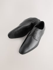 Black Slim Derby Shoes - Image 5 of 7