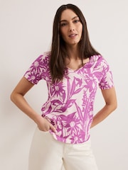 Morado - Phase Eight Alice Chain 100% Cotton Top - Imagen 1 de 6