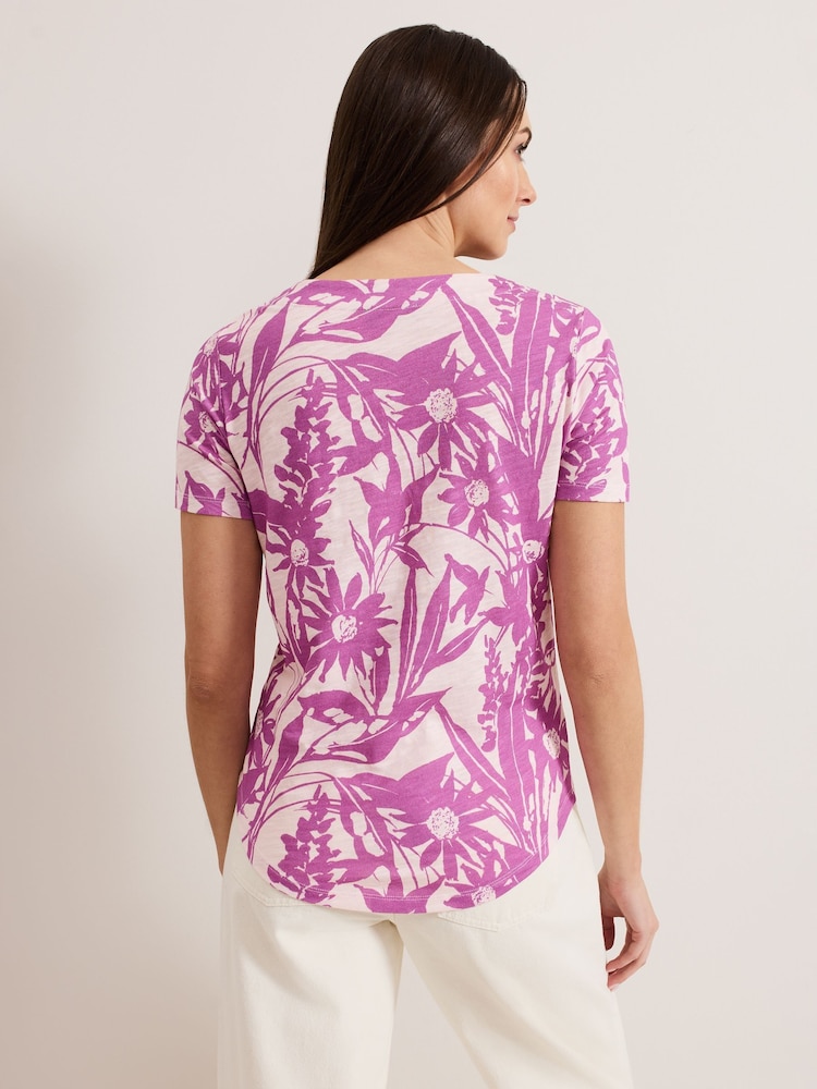 Morado - Phase Eight Alice Chain 100% Cotton Top - Imagen 2 de 6
