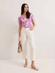 Morado - Phase Eight Alice Chain 100% Cotton Top - Imagen 3 de 6