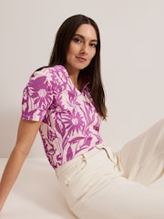 Morado - Phase Eight Alice Chain 100% Cotton Top - Imagen 4 de 6