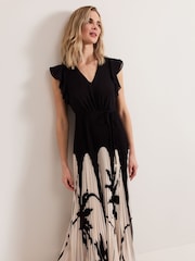 Phase Eight Black Petite Uma Maxi Dress - Image 3 of 7