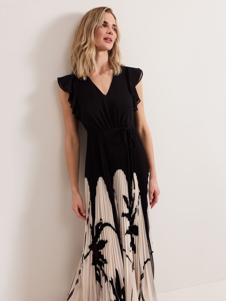 Phase Eight Black Petite Uma Maxi Dress - Image 3 of 7