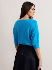 Phase Eight Blue Light Cristine Knit Jumper - Image 2 of 7