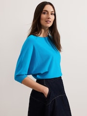 Phase Eight Blue Light Cristine Knit Jumper - Image 3 of 7