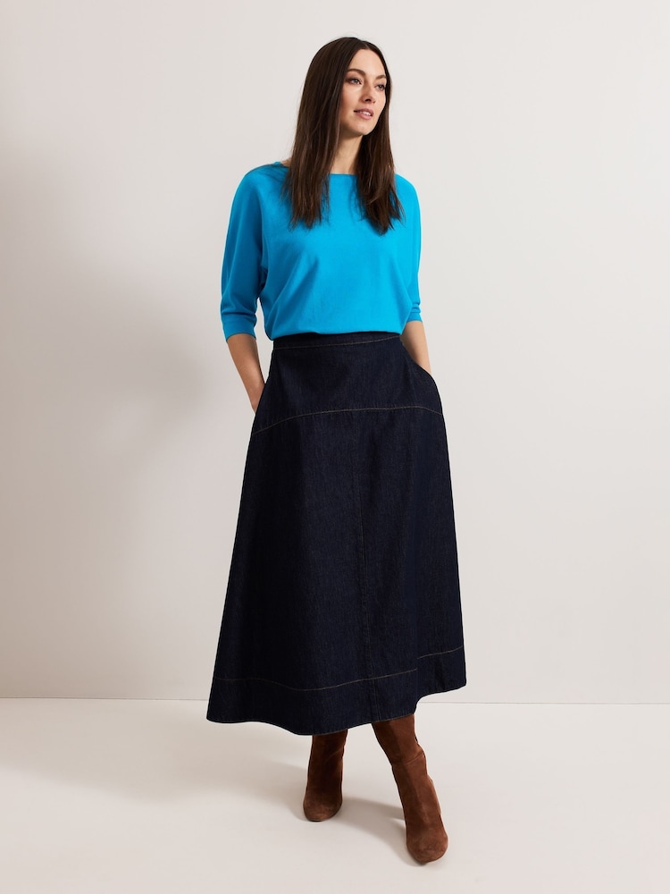 Phase Eight Blue Light Cristine Knit Jumper - Image 4 of 7