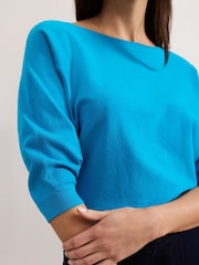 Phase Eight Blue Light Cristine Knit Jumper - Image 6 of 7