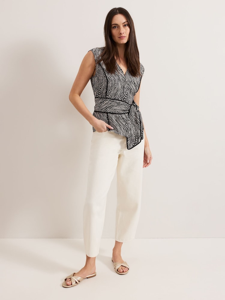 Phase Eight Black Mariana Print Top - Image 6 of 7