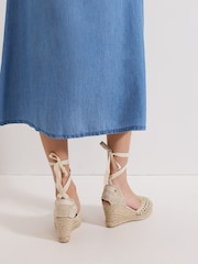 Phase Eight Gold Wedge Espadrilles - Image 3 of 8