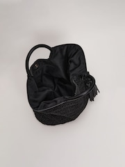 Phase Eight Black Straw Shopper Bag - Image 4 of 7