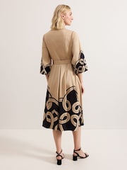 Phase Eight Natural Petite Breena Printed Midi Dress - Image 2 of 6