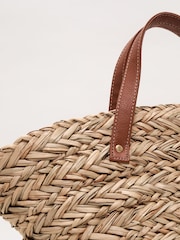 Phase Eight Natural Mini Straw Tote Bag - Image 3 of 7