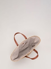 Phase Eight Natural Mini Straw Tote Bag - Image 4 of 7