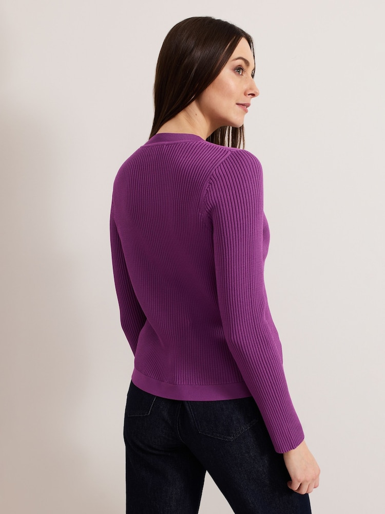 Phase Eight Purple Sharna Button Shrug - Image 2 of 6