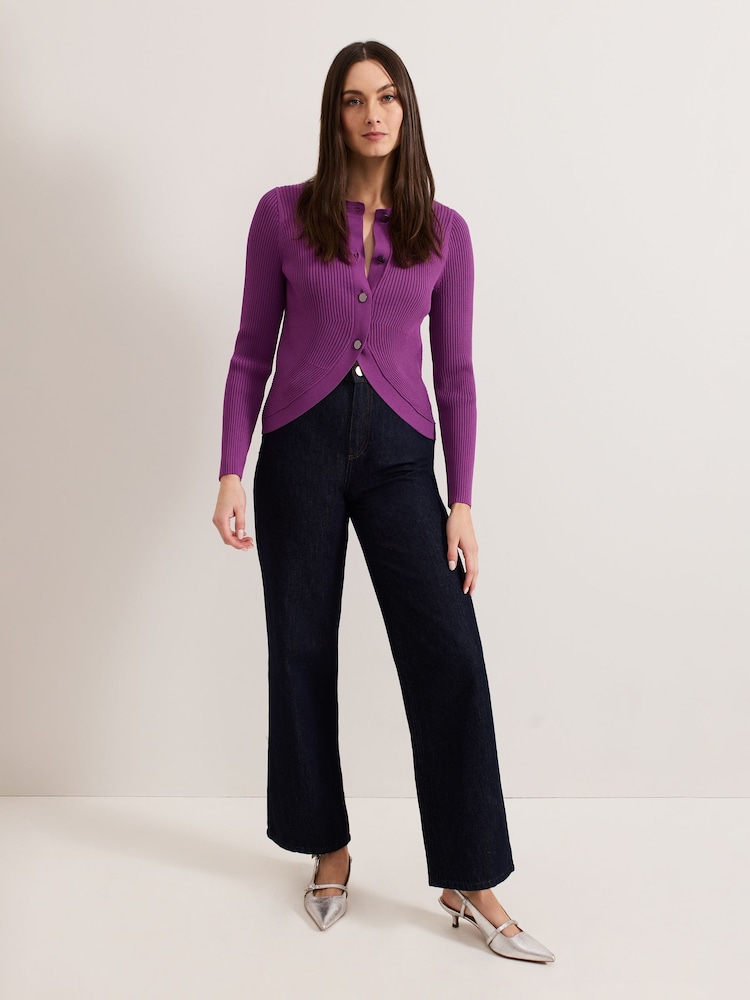 Phase Eight Purple Sharna Button Shrug - Image 3 of 6