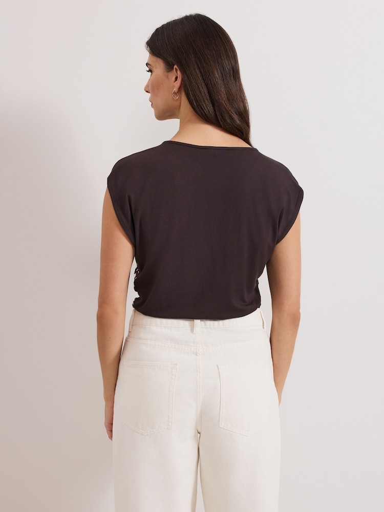 Phase Eight Brown Livie Print Top - Image 2 of 7
