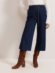 Phase Eight Blue Light Petite Aubrielle Clean Crepe Culottes - Image 3 of 7