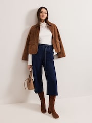 Phase Eight Blue Light Petite Aubrielle Clean Crepe Culottes - Image 6 of 7