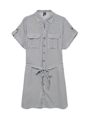 VERO MODA Blue Short Sleeve Shirt Dress - Image 5 of 5