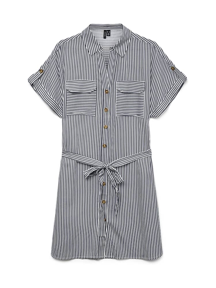 VERO MODA Blue Short Sleeve Shirt Dress - Image 5 of 5