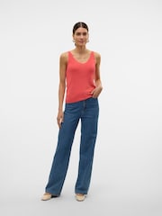 VERO MODA Pink Knitted Vest Cami Top - Image 4 of 6