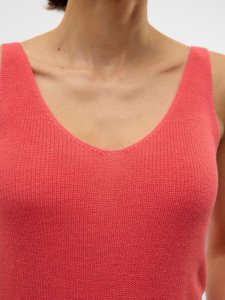 VERO MODA Pink Knitted Vest Cami Top - Image 5 of 6