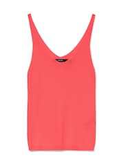 VERO MODA Pink Knitted Vest Cami Top - Image 6 of 6