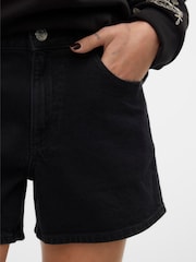 VERO MODA Black Mid Rise Denim Shorts - Image 3 of 7