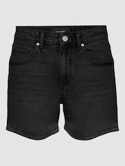VERO MODA Black Mid Rise Denim Shorts - Image 6 of 7
