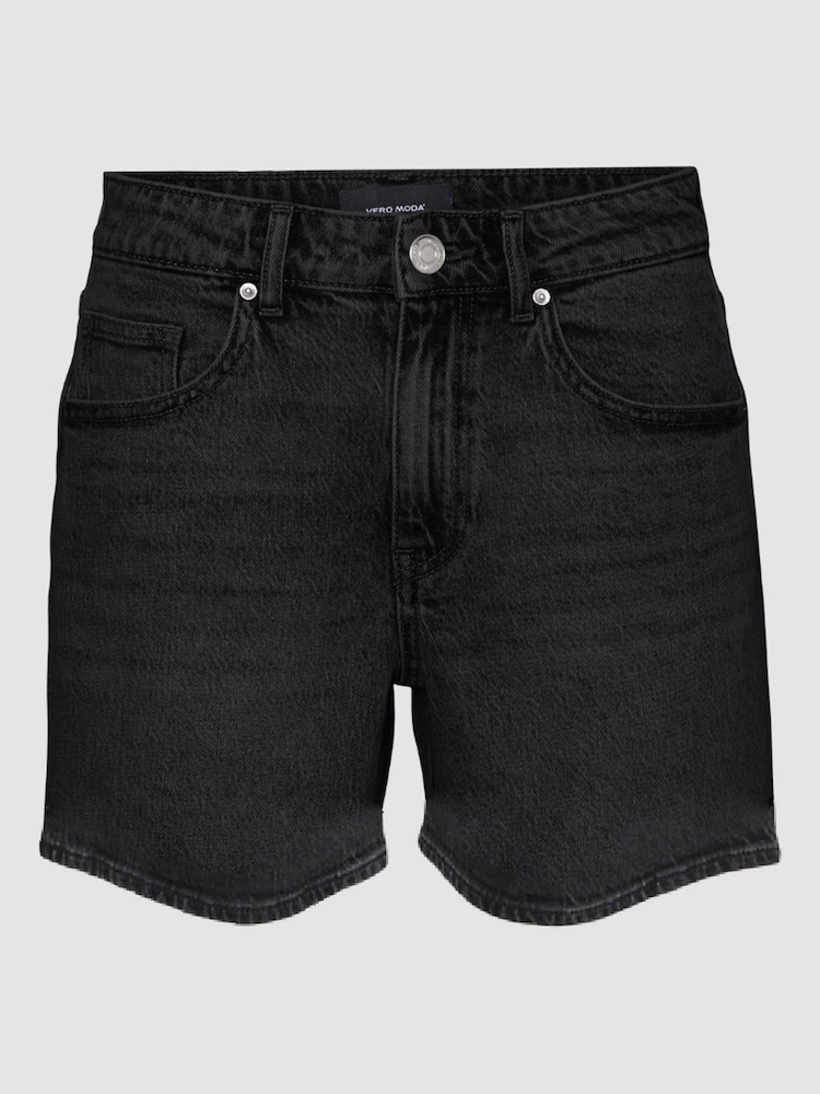 VERO MODA Black Mid Rise Denim Shorts - Image 6 of 7