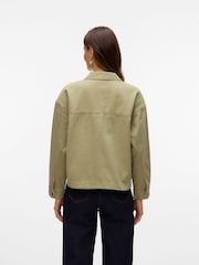 VERO MODA Green Denim Shacket - Image 6 of 7