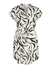 VILA Grey Belted Short Shirt Dress - Image 5 of 6
